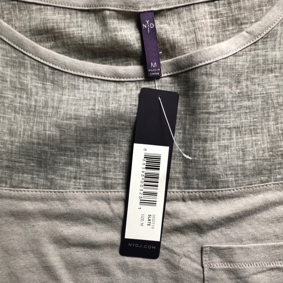 👋🏻 NYDJ Gray Linen Blend Blouse - Picture 3 of 6